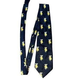 Gold City Koala necktie Handmade Novelty black men's tie unique
